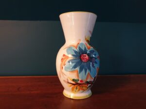 Vase céramique décor floral