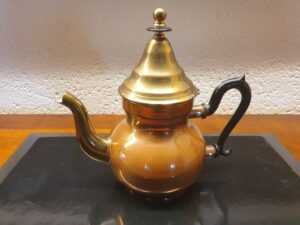 Théière cuivre nickelé Baumlin