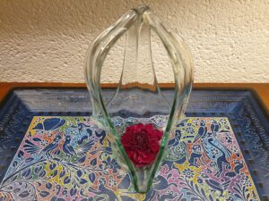 Centre de table en verre