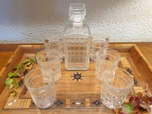 Service à whisky en verre