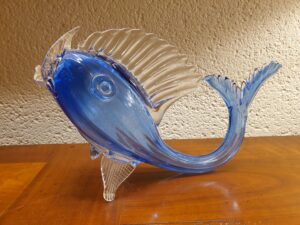 Vase poisson en verre de Murano