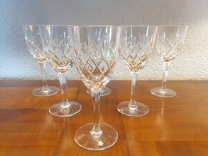 Verres à pied en cristal de Lorraine