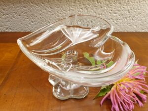 Vide-poches cœur en verre givré