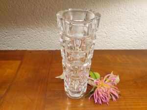 Vase en cristal d'Arques Art Déco