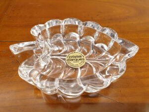 Cendrier feuille en cristal d'Arques